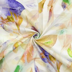 Bombažna tkanina SATIN Hawaii yellow digital print