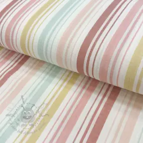 Dvoslojna gaza/muslin Beach Stripe red