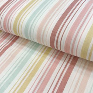 Dvoslojna gaza/muslin Beach Stripe red