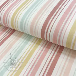 Dvoslojna gaza/muslin Beach Stripe red