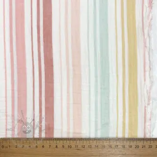 Dvoslojna gaza/muslin Beach Stripe red