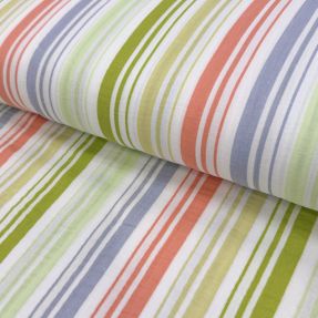 Dvoslojna gaza/muslin Beach Stripe green