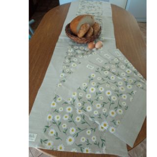 Dekorativno blago Linenlook Daisy sweet field