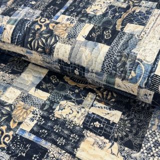 Bombažna tkanina TWILL DENIM Mix print design A