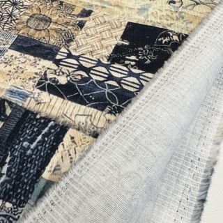 Bombažna tkanina TWILL DENIM Mix print design A