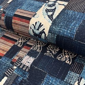 Bombažna tkanina TWILL DENIM Mix print design B