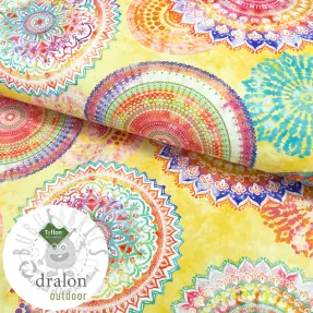 Dekorativno blago Teflon MANDALA WATERCOLOUR YELLOW