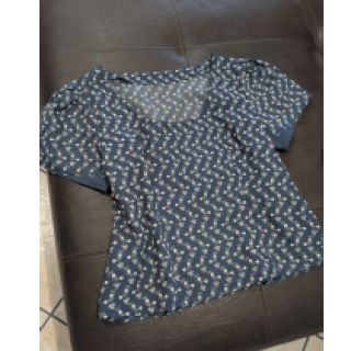 Bombažna tkanina JEANS Embroidery dark blue