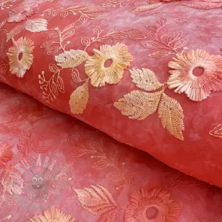 Bombažna tkanina TIE DYE EMBROIDERY Poppy design K