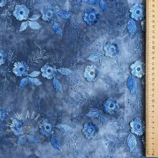 Bombažna tkanina TIE DYE EMBROIDERY Poppy design L