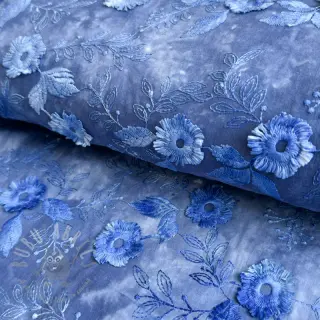 Bombažna tkanina TIE DYE EMBROIDERY Poppy design L