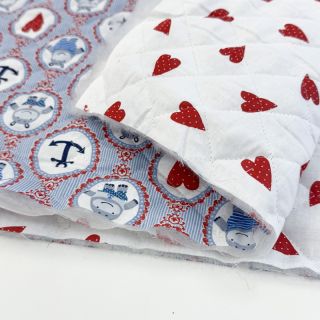 Bavlnená látka QUILTING Titouan bleu