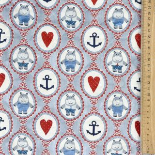 Bavlnená látka QUILTING Titouan bleu