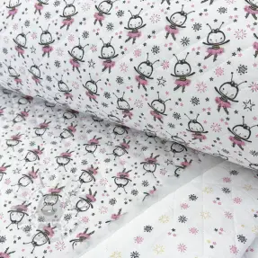 Bombažna tkanina QUILTING Elisabetta roza