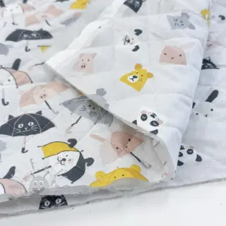 Bombažna tkanina QUILTING Parapluie perla