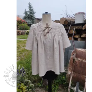 Lan z bombažem Lira medium stripe beige