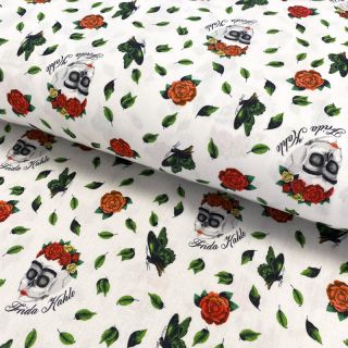 Bombažna tkanina FRIDA Art rose digital print