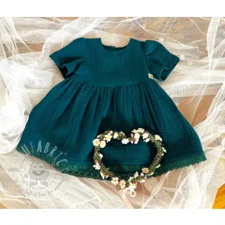 Dvojna gaza/muslin dark cyan