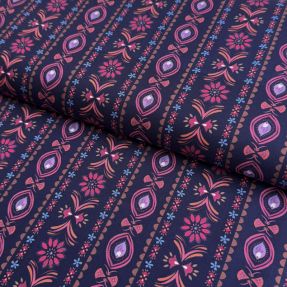 Bavlnená látka Motif stripe navy digital print