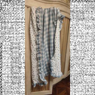 Dvojna gaza/muslin Double sided CHECKS MINI green