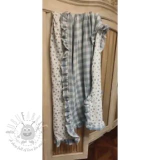 Dvojna gaza/muslin Double sided CHECKS MINI green