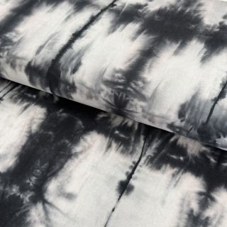 Bombažna tkanina HAND TIE DYE črna