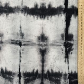 Bombažna tkanina HAND TIE DYE črna