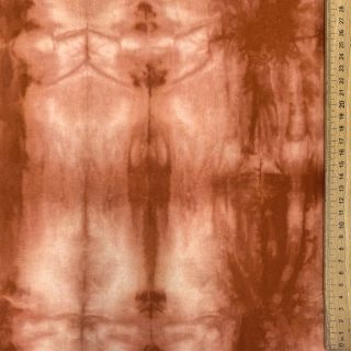 Bombažna tkanina HAND TIE DYE opečna