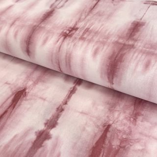 Bombažna tkanina HAND TIE DYE temno stara roza