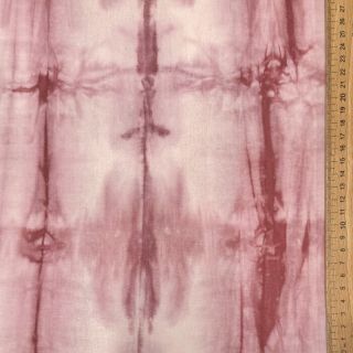 Bombažna tkanina HAND TIE DYE temno stara roza