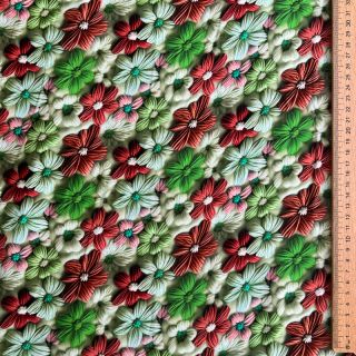 Viskóza RAYON POPLIN Knitted design E digital print
