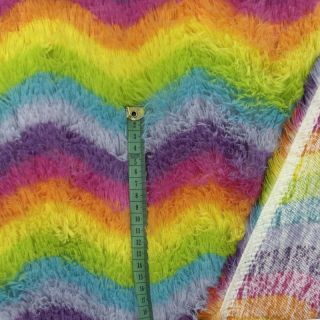Umelá kožušina RAINBOW Stripes multi