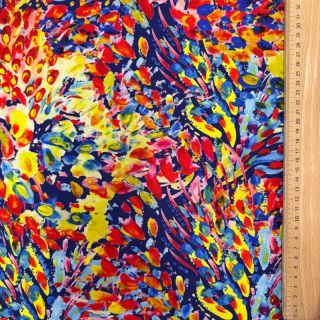Pleteni VISCOSE LYCRA HEAVY Watercolor Abstract design A digital print