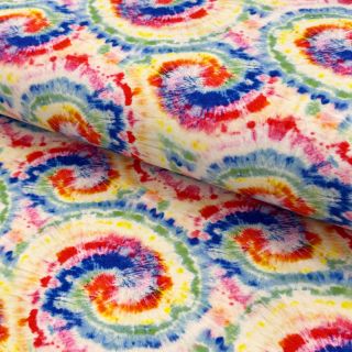 Pleteni VISCOSE LYCRA HEAVY Tie dye design A digital print