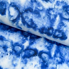 Pletenina VISCOSE LYCRA HEAVY Indigo design A digital print