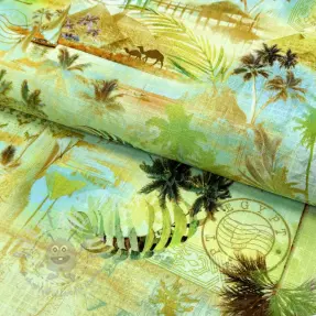 Viskoza z lanom Egypt design A digital print
