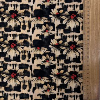 Viskoza z lanom Daisy design B digital print