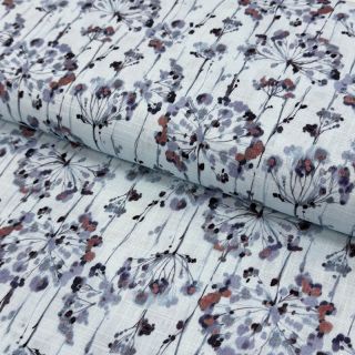 Viskoza z lanom Agapanthus design B digital print