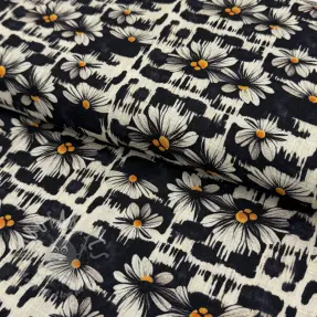 Viskoza z lanom Daisy design A digital print