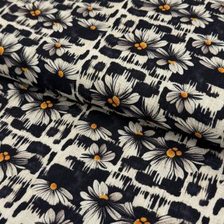 Lan viskoza Daisy design A digital print