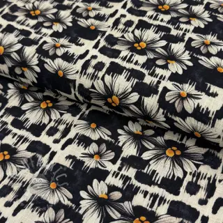 Viskoza z lanom Daisy design A digital print