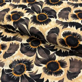 Viskoza z lanom Sunlower design A digital print