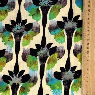 Lan viskoza Artificial flower design A digital print
