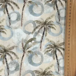 Viskoza z lanom Palm tree digital print