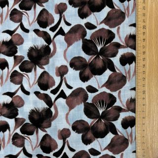 Viskóza s ľanom Lotus design A digital print