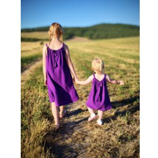 Dvojitá gázovina/mušelín violet