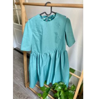Bombažni poplin cyan