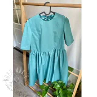 Bombažni poplin cyan