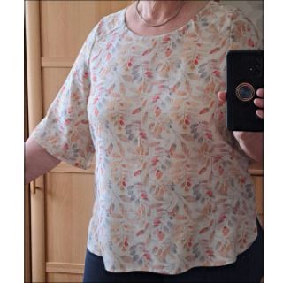 Lanena viskoza Natural Lin Lissy pink digital print