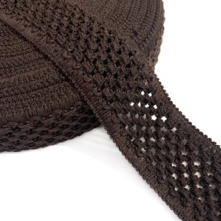 Pleteni trak 5 cm choco